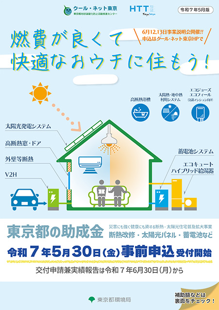 令和7年度 東京都の蓄電池・V2H・太陽光発電・エコキュートの補助金